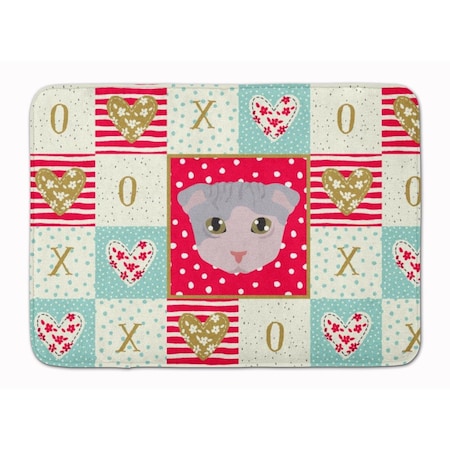 Carolines Treasures 19 x 27 in. Ukrainian Levkoy Cat Love Machine Washable Memory Foam Mat CK5177RUG